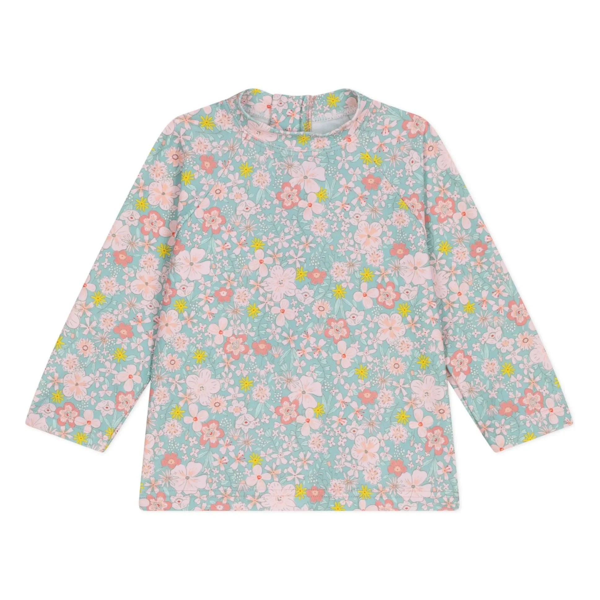 Petit Bateau - Fleuri Bebek UV Koruma Banyo Tişörtü | Turkuaz