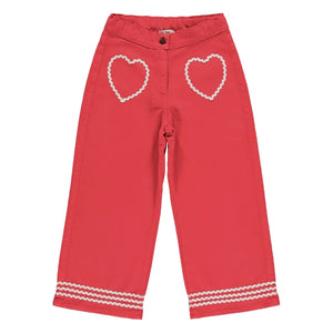 Bebe Organic - Maya Hearts Pantolon | Kırmızı