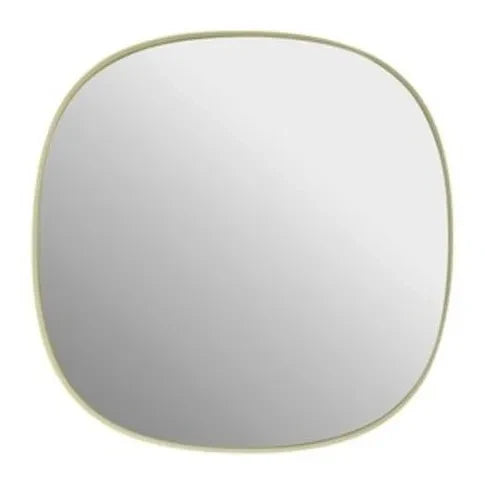 Muuto - Çerçeveli duvar aynası 40x40 cm | Soluk sarı
