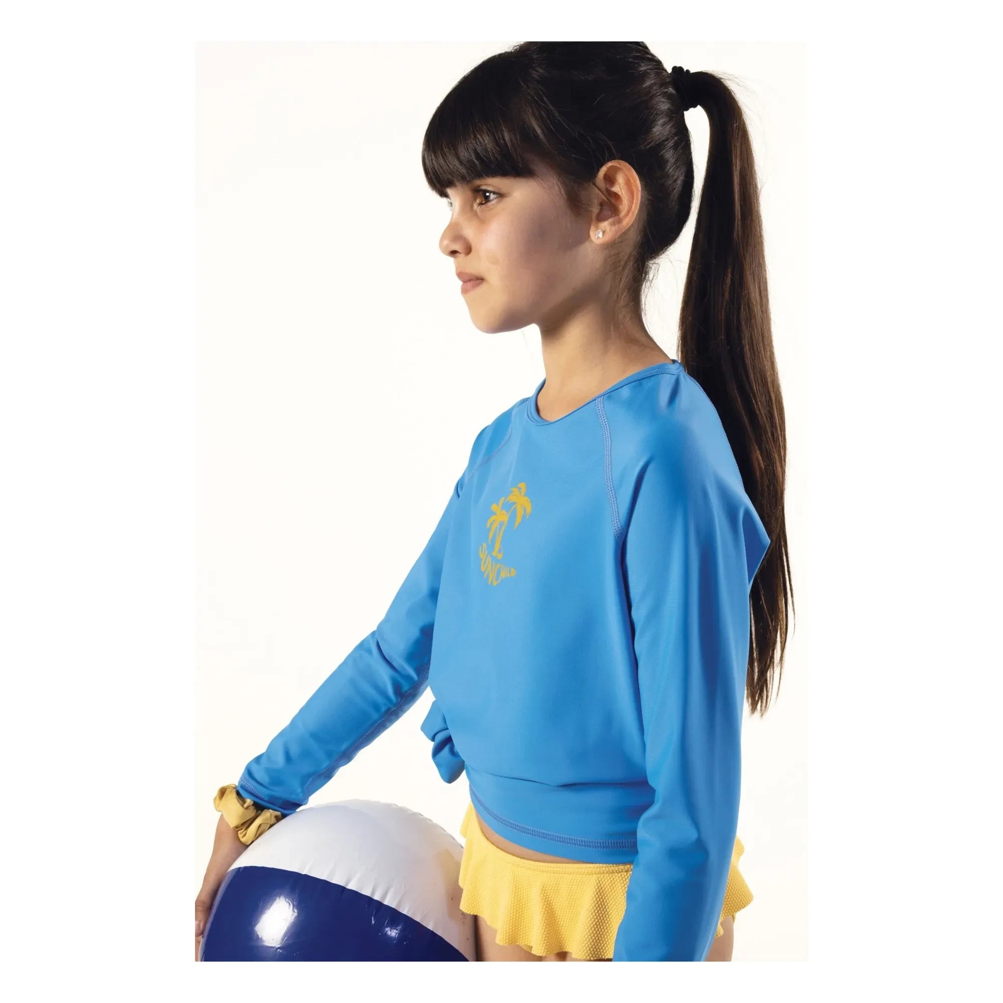 Sunchild - Saco Smallpalm UV korumalı T-shirt | Azure mavi