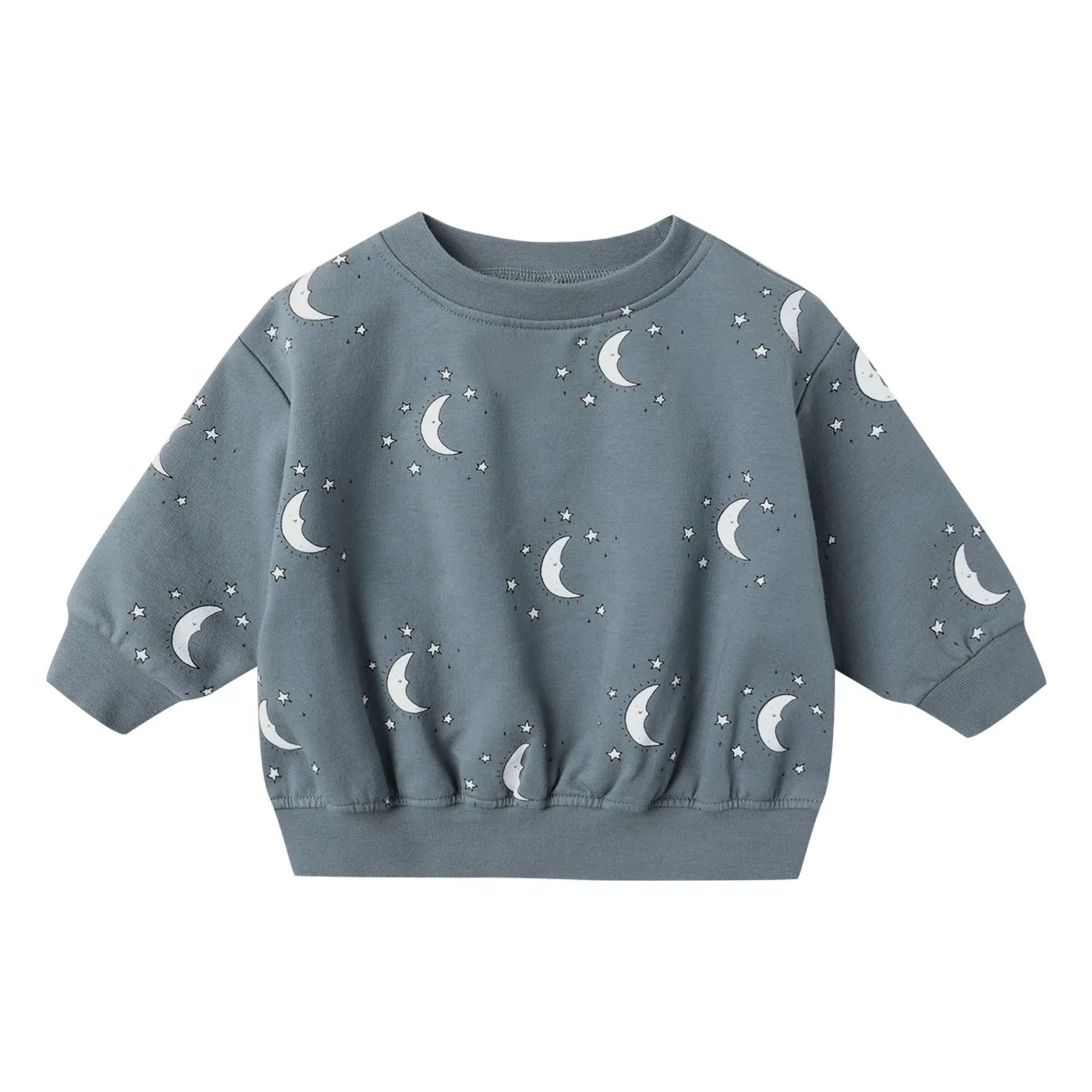 Quincy Mae - Lunes organik pamuk sweatshirt | Gri mavi