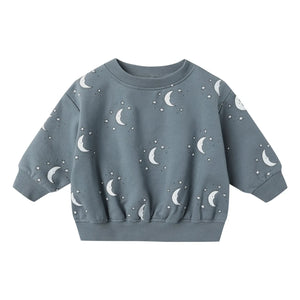 Quincy Mae - Lunes organik pamuk sweatshirt | Gri mavi