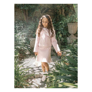 Tutu du Monde - Tozlu Petal Tweed etek | Pudra pembesi