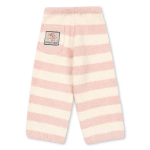 Konges Sløjd - Yumuşak Çizgili Polar Astarlı Pantolon | Pembe
