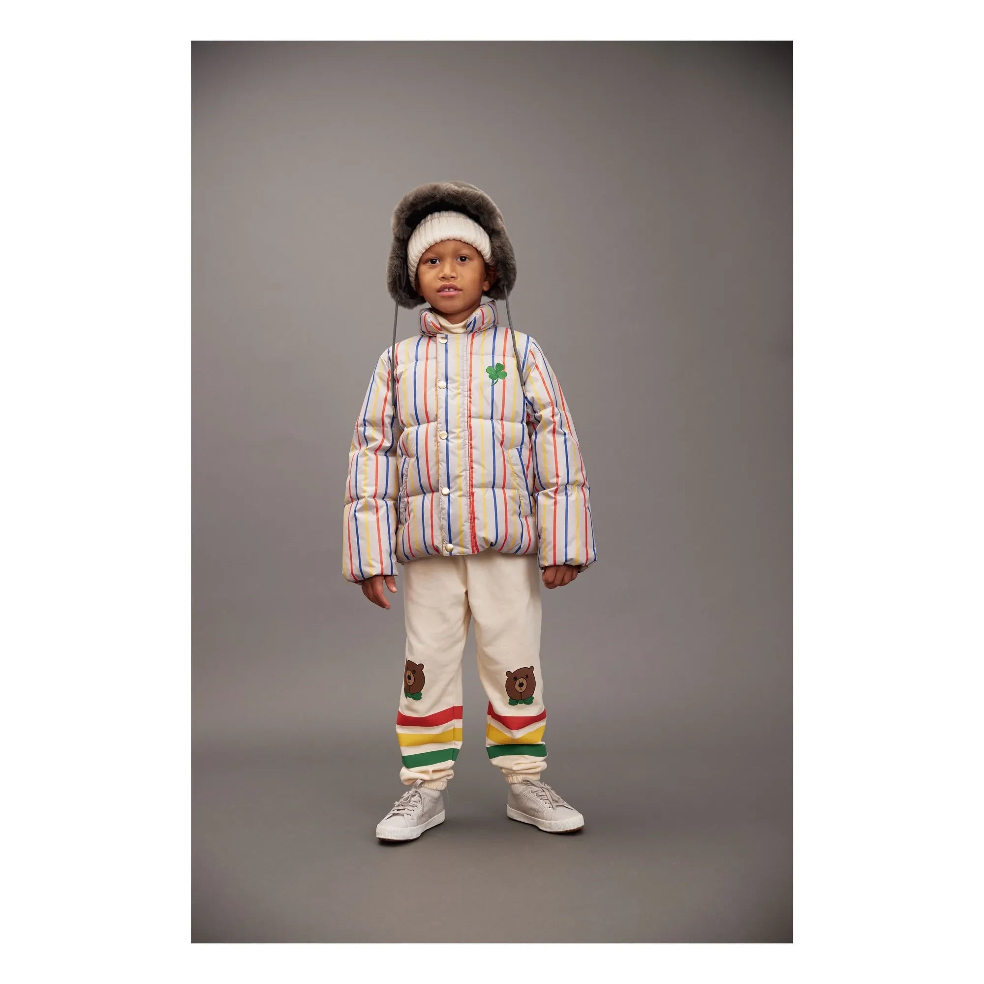 Mini Rodini - Clover dolgulu mont | Ecru