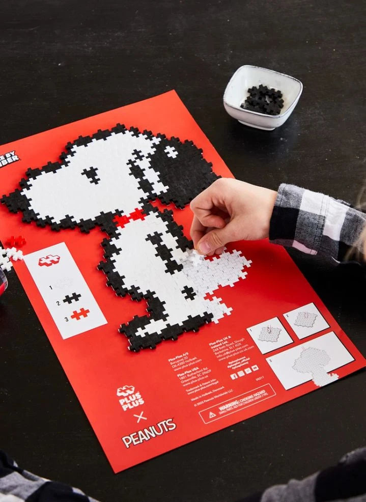 Plus-Plus - Snoopy أنبوب - 275 قطعة - Plus-Plus x Peanuts | أبيض