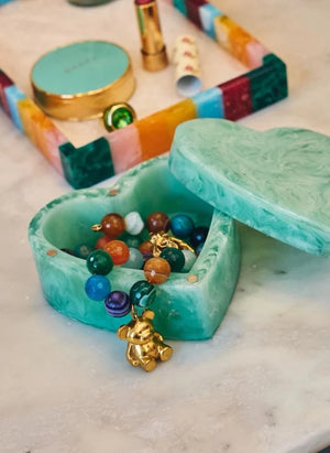 Anna + Nina - Baby Blues Kalp Şeklinde Kutu | Mavi