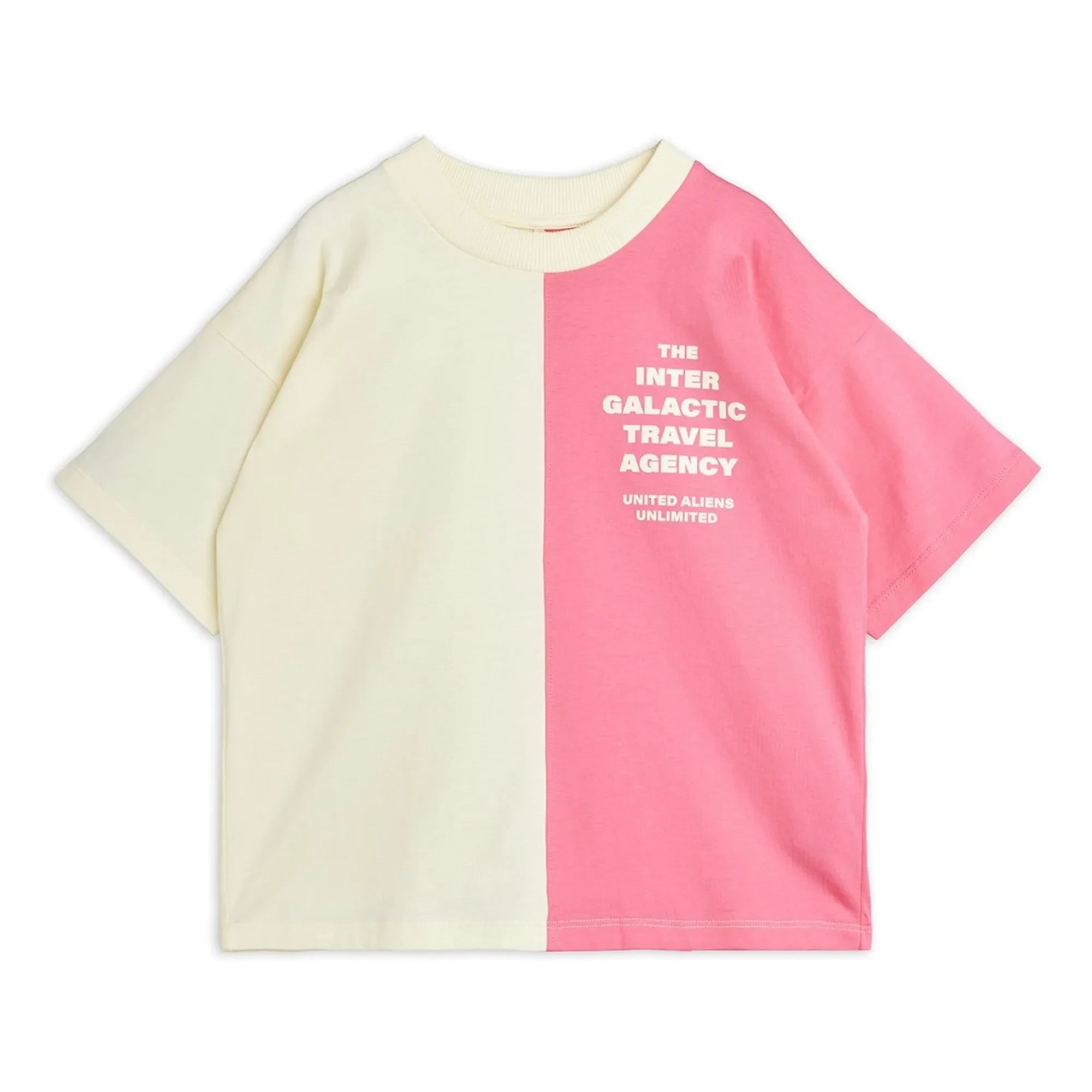 Mini Rodini - Bölünmüş T-shirt Organik pamuk | Pembe
