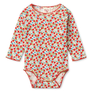 Flöss - Floral Fresa Bodysuit | Kırmızı