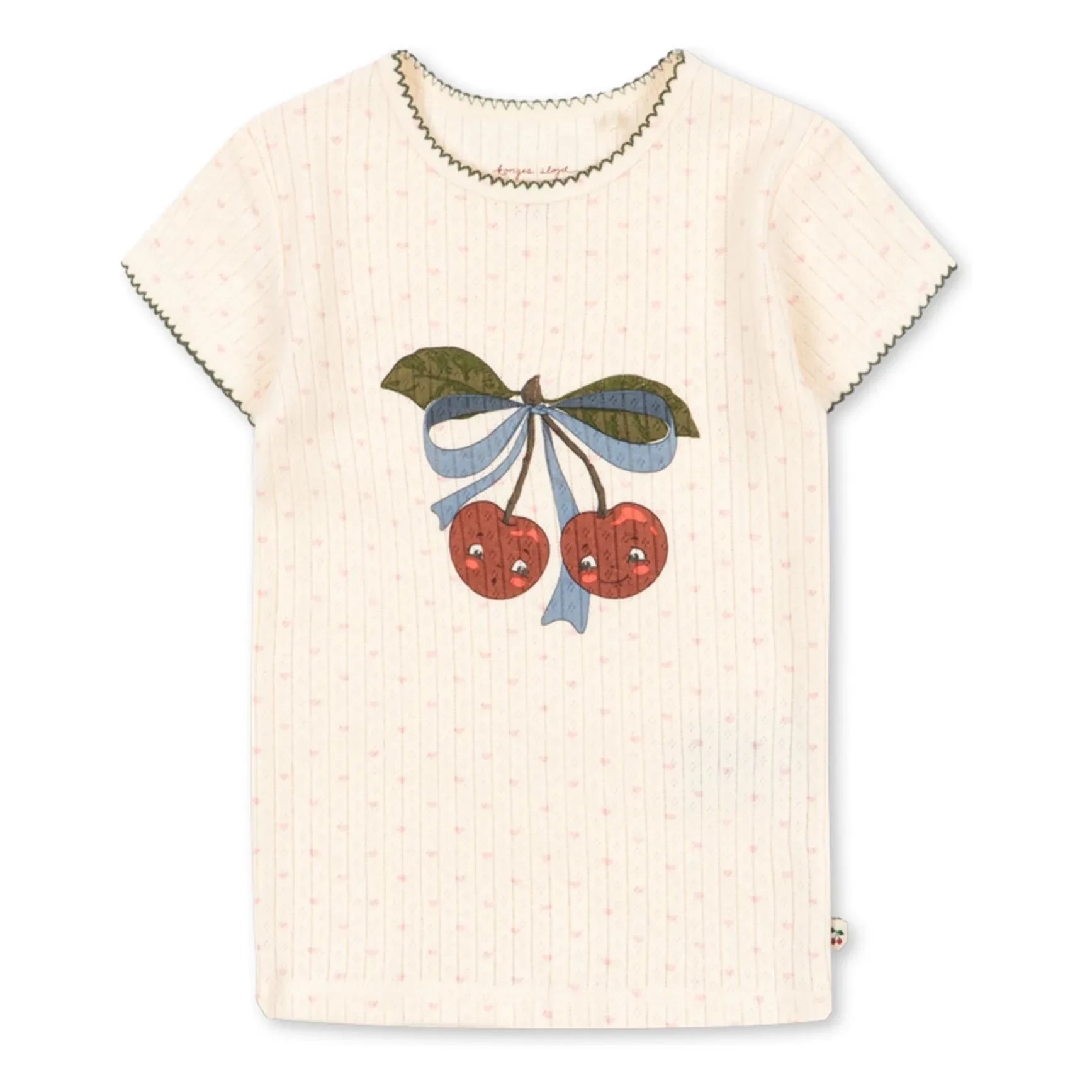 Konges Sløjd - Minnie Cherry organik pamuklu T-shirt | Ekru