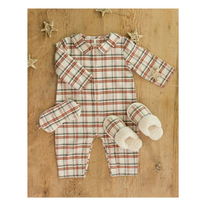Rylee + Cru - Holiday Flannel Terlik | Ecru