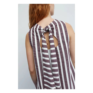 Dr Bloom - Cocomero Stripes Elbise | Aubergine