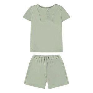 Risu Risu - Pyjama Short Sonio Organik Pamuk | Badem yeşili