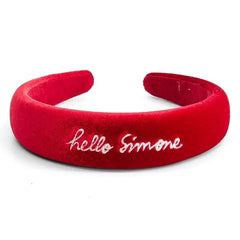 Hello Simone - Hello Simone Kadife Taç | Kırmızı