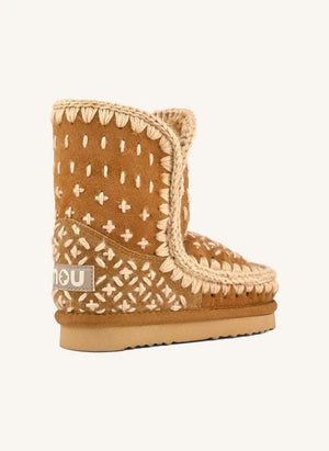 Mou - Botات Eskimo Sashiko | Cognac