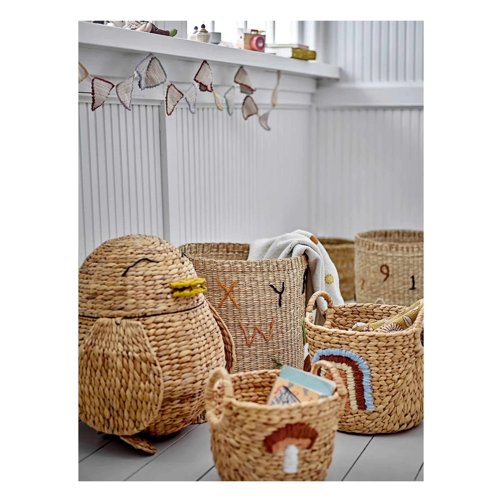 Bloomingville Mini - Agnes saklama sepetleri - 2'li Set | Bej