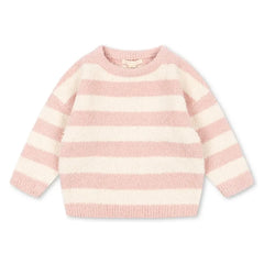 Konges Sløjd - Softy Çizgili Peluş Kazak | Pembe