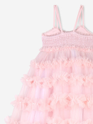 Billieblush Girls Sequin Tulle Dress in Pink