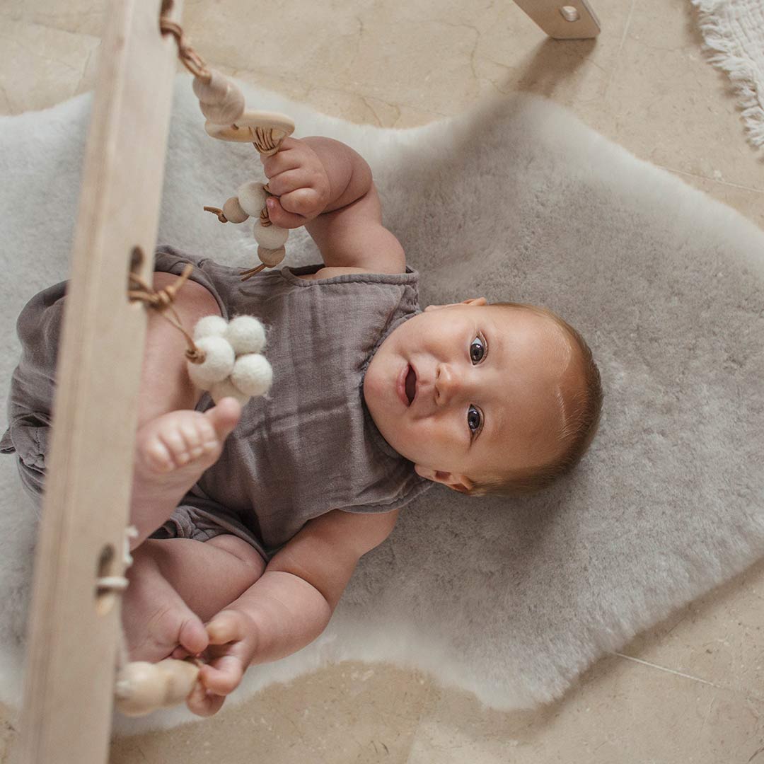 BINIBAMBA Merino Sheepskin Wrigglemat - Moon-Rugs- | Natural Baby Shower