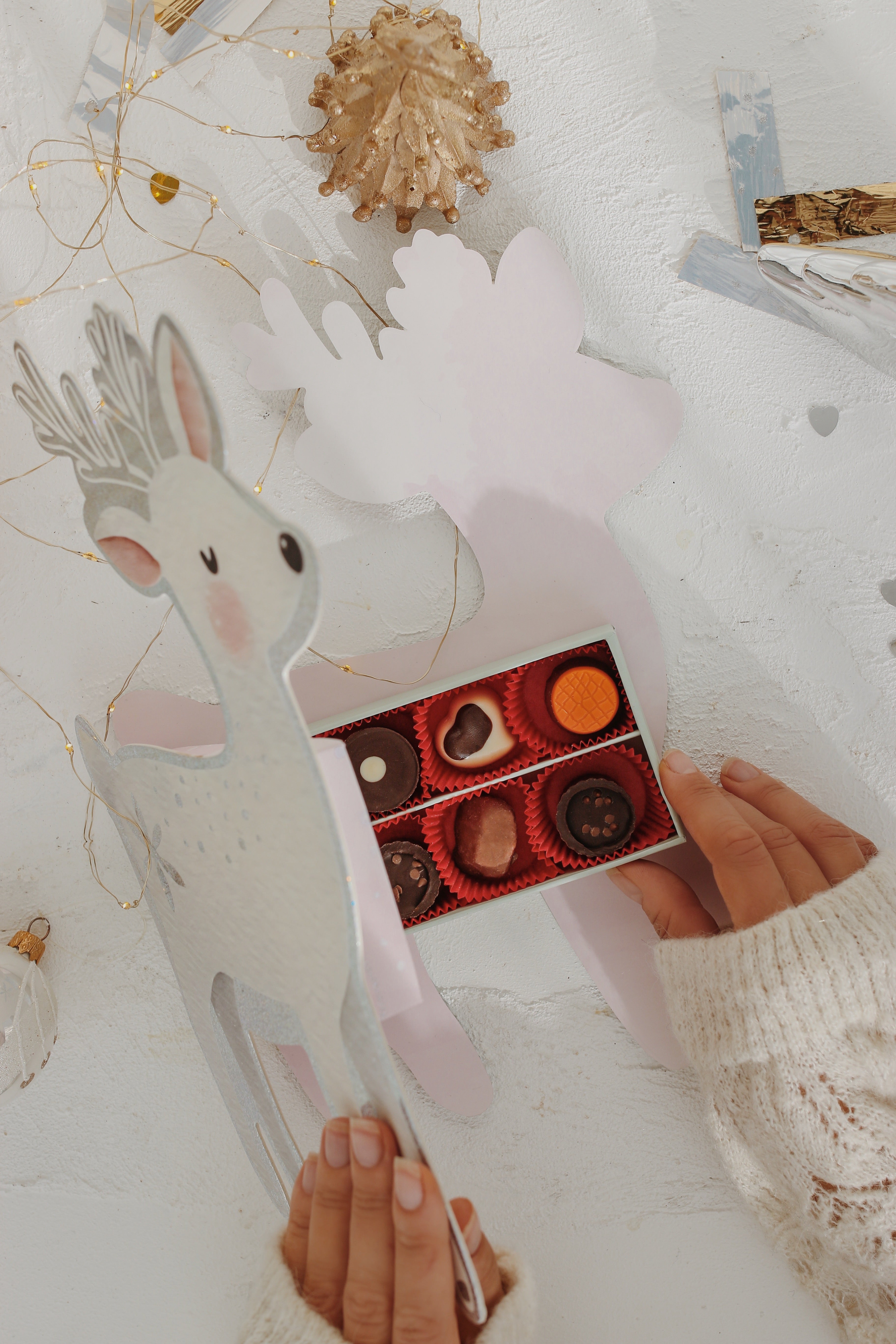 Dinossi - Noel Geyiği Kutulu Yılbaşı Belçika Çikolatası-Dinossi