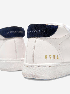 Golden Goose Kids June Leather Star Trainers in White