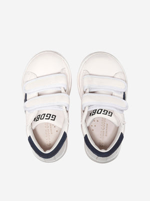Golden Goose Kids June Leather Star Trainers in White