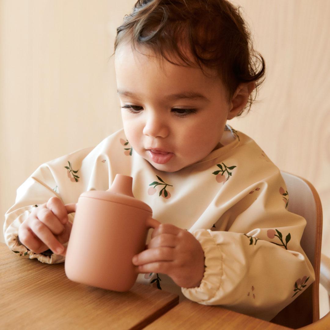 Liewood Merle Cape Bib - Peach - Seashell Mix-Bibs- | Natural Baby Shower