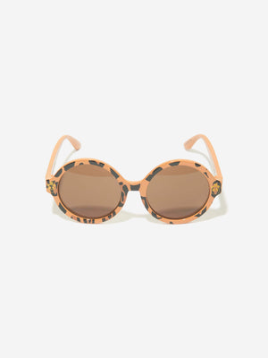 Mini Rodini Girls Round Sunglasses in Beige