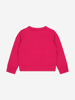 Moncler Enfant Girls Graphic Print Sweatshirt in Pink
