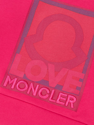 Moncler Enfant Girls Graphic Print Sweatshirt in Pink