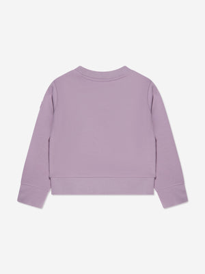 Moncler Enfant Girls Graphic Print Sweatshirt in Lilac