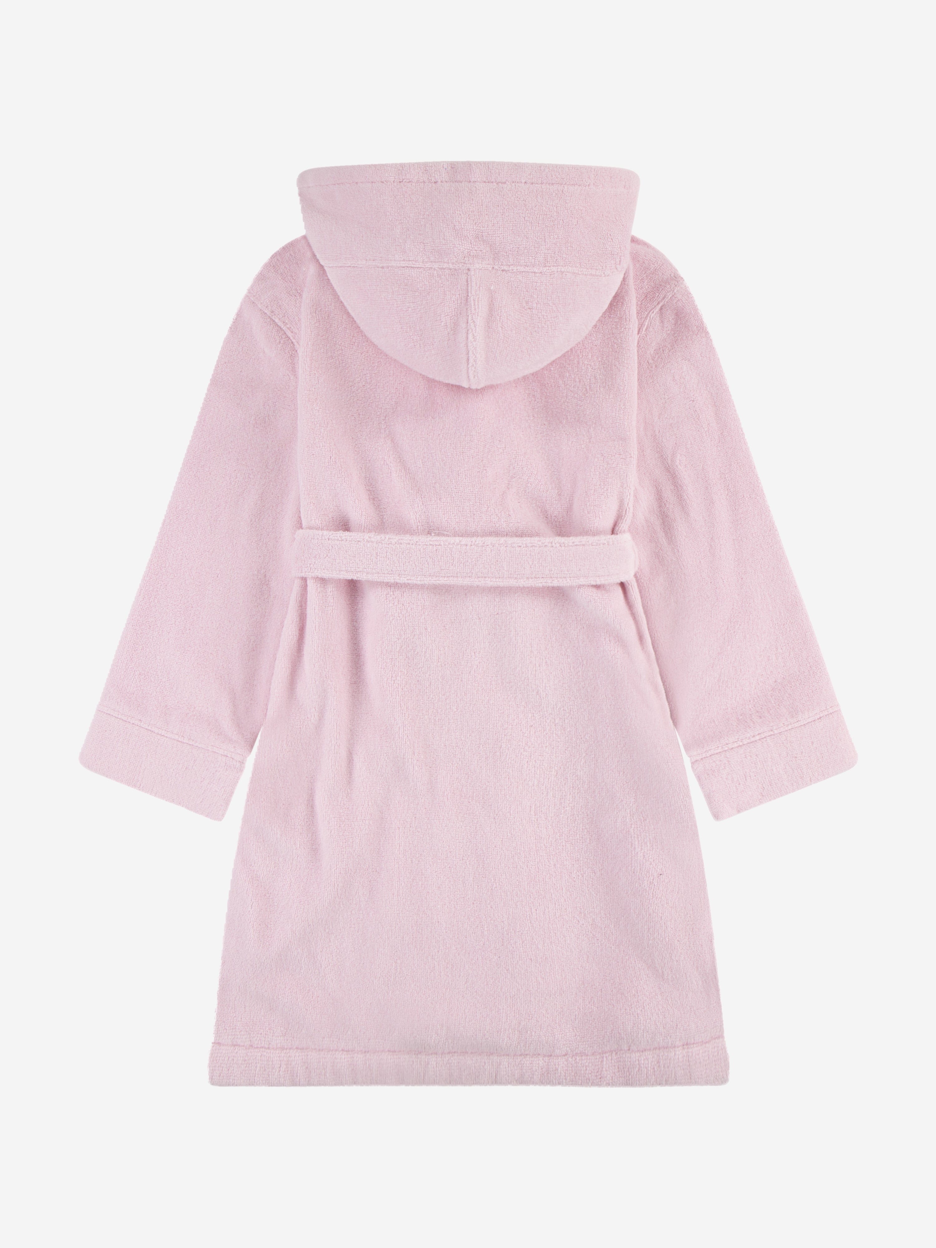 Ralph Lauren Girls Hooded Plush Terry Bathrobe in Pink