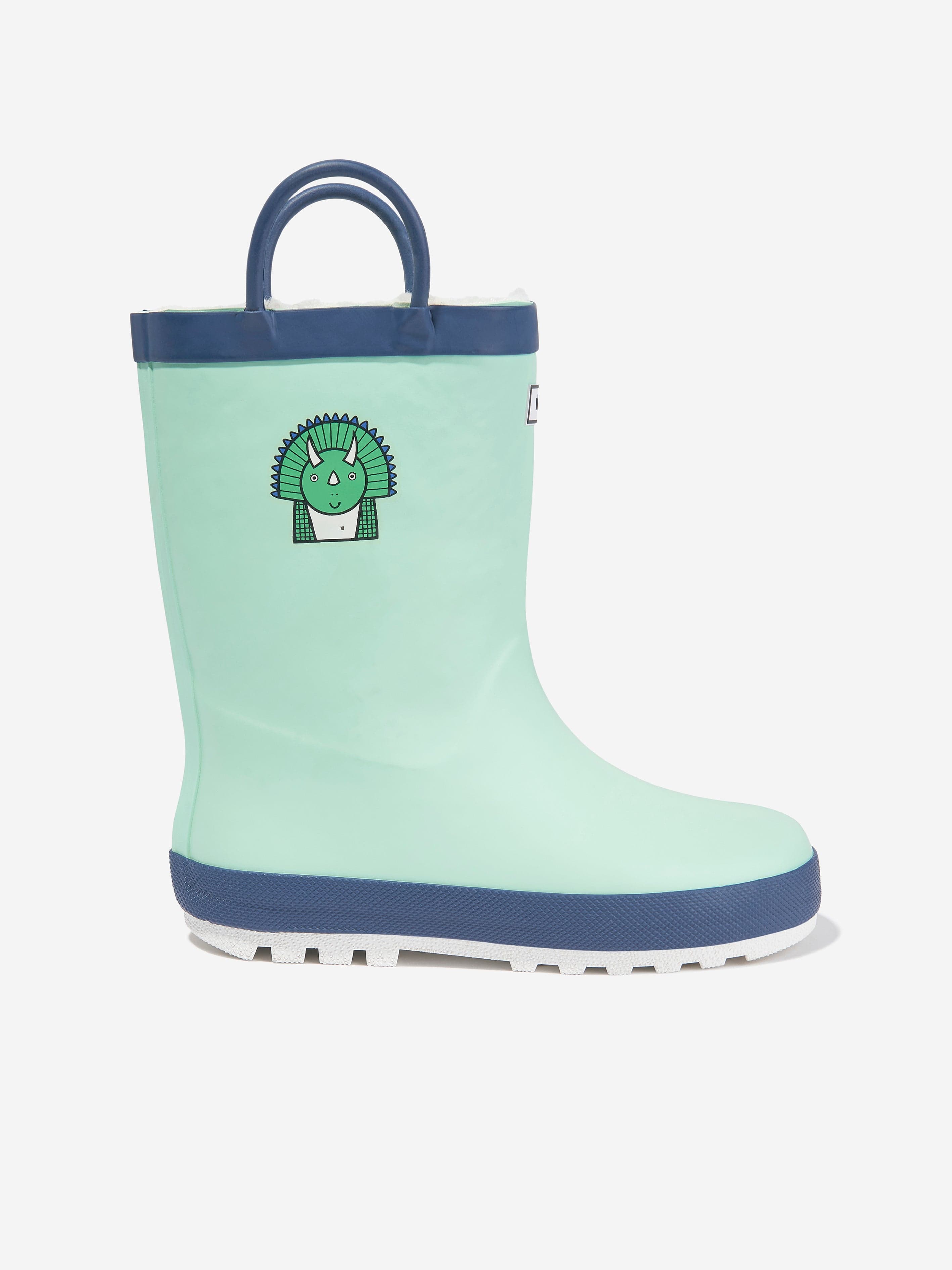 Roarsome Boys Spike The Dinosaur Rain Boots in Green