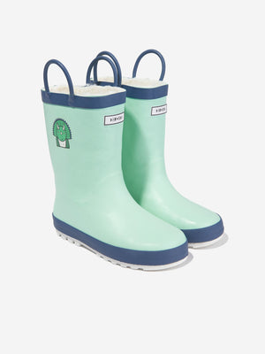 Roarsome Boys Spike The Dinosaur Rain Boots in Green