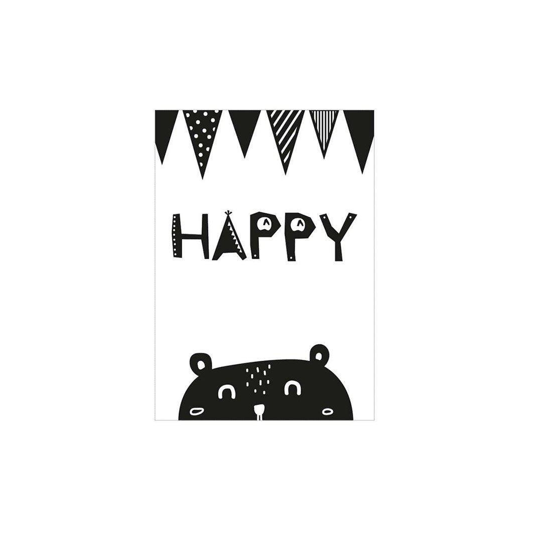 Snuz Happy Nursery Print - Monochrome-Prints- | Natural Baby Shower