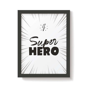 Snuz Superhero Nursery Print - Monochrome-Prints- | Natural Baby Shower