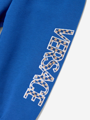Versace Baby Boys Damier Logo Joggers in Blue