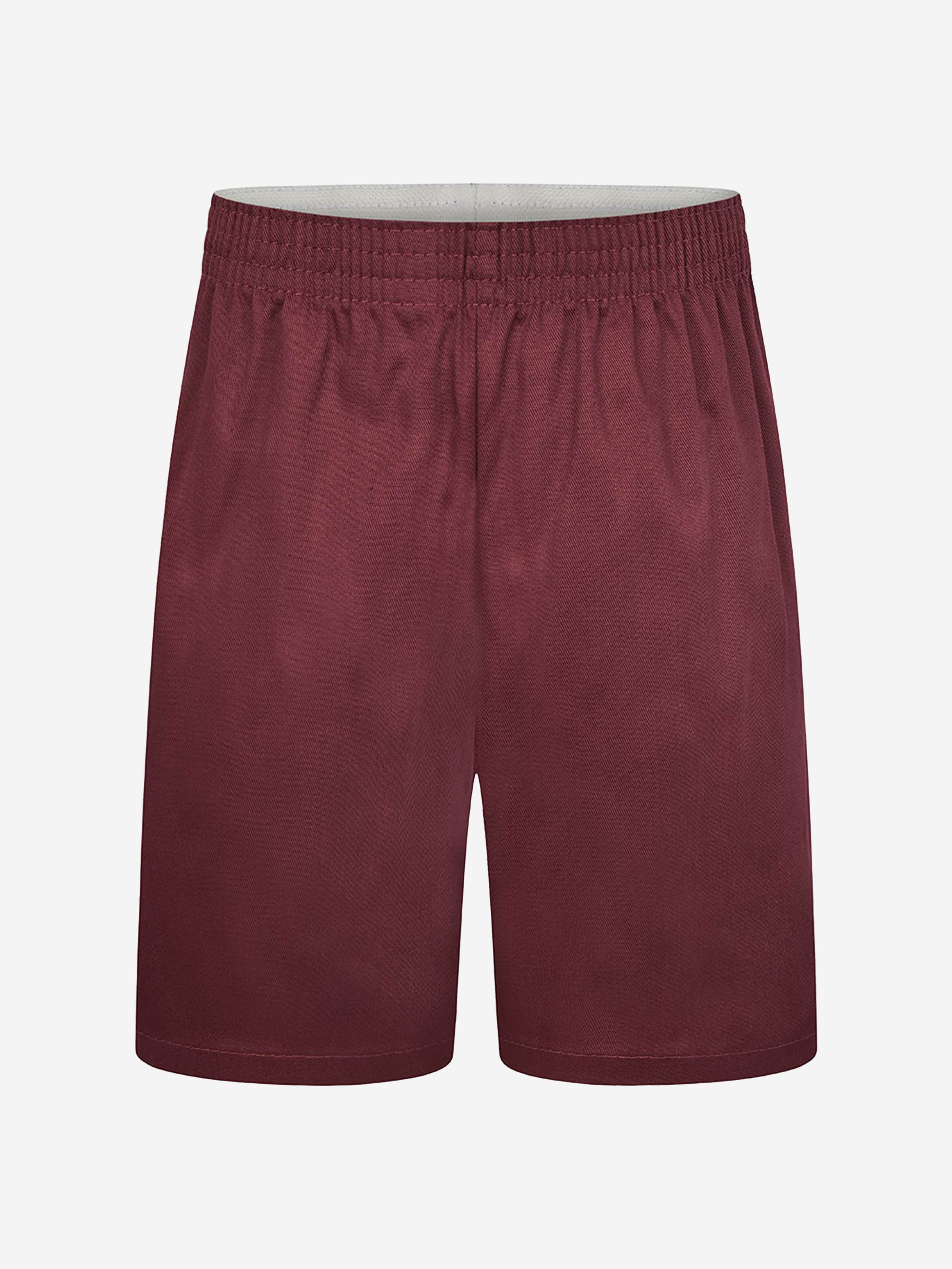 Zeco Kids School Polycotton PE Shorts in Maroon