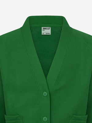 Zeco Kids School Sweatshirt Cardigan in Green