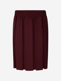 Zeco Girls School Box Pleat Skirt in Maroon