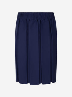 Zeco Girls School Box Pleat Skirt in Navy