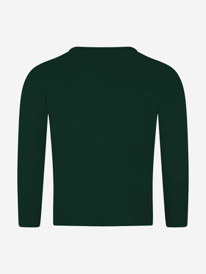 Zeco Kids School Knitted V-Neck Jumper in Green