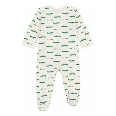 Petit Bateau - Pyjamas Dors Bien Pont Dos Crocodiles Organik Pamuk | Ekru