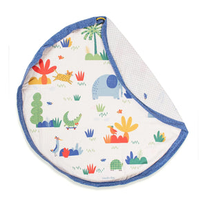 Play and Go - Noomad Puce et Pilou çanta/oyun matı - Play&Go x Moulin Roty | Mavi