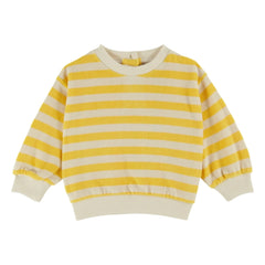 Emile et Ida - Çizgili Organik Pamuklu Sweatshirt | Sarı