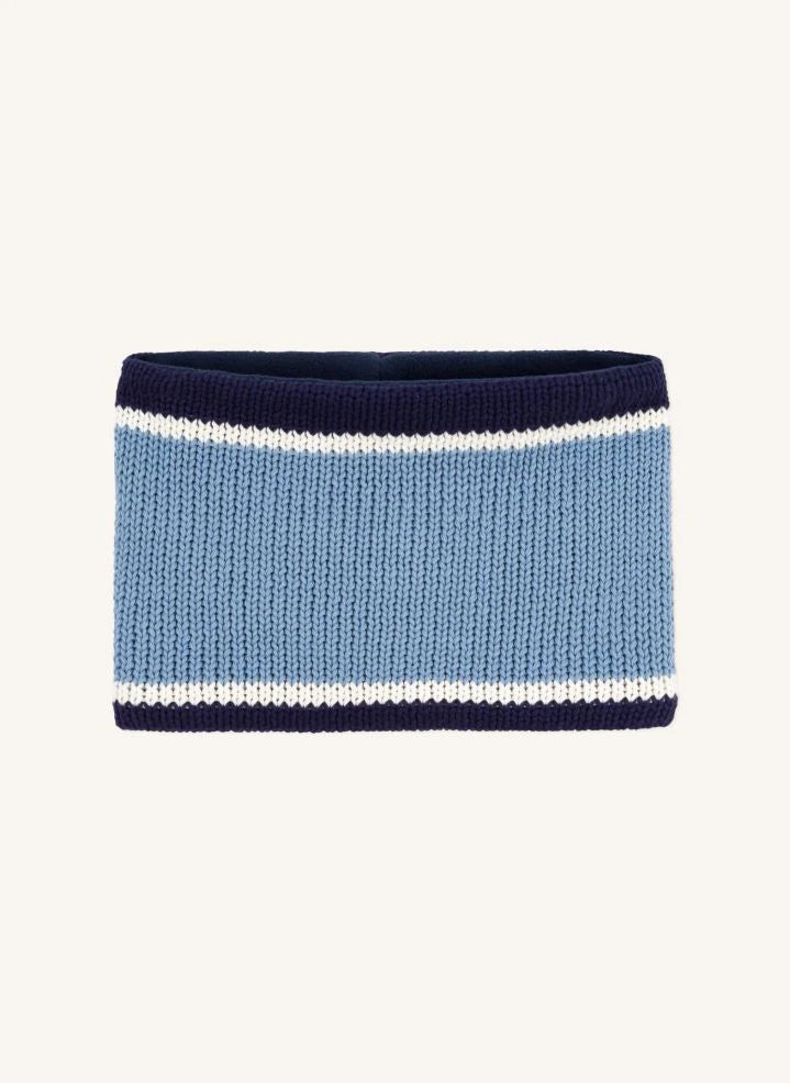 Petit Bateau - وشاح رقبة محبوك مخطط | أزرق