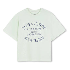 Zadig & Voltaire - Art Is Truth Soluk Logolu Tişört | Sol yeşil