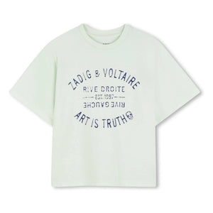 Zadig & Voltaire - Art Is Truth Soluk Logolu Tişört | Sol yeşil