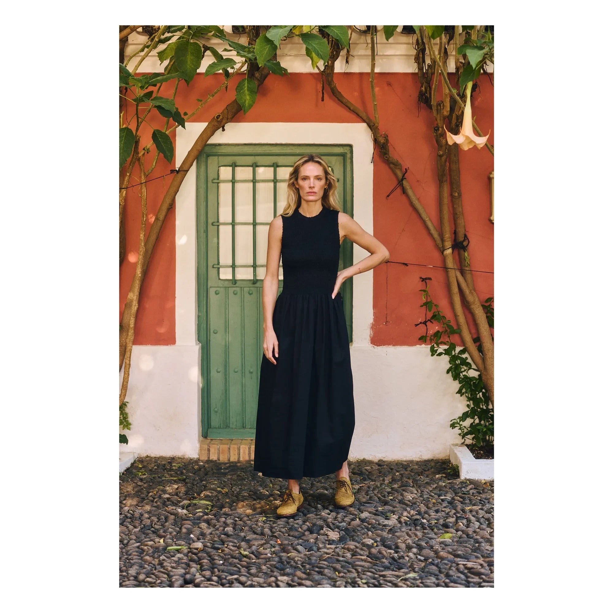 Maria de la Orden - Saint Barth Pamuk Elbise | Siyah