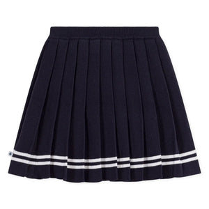 Petit Bateau - Organik Pamuk Pileli Etek | Lacivert